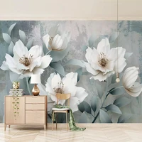 3d wallpaper modern retro flowers photo wall mural living room bedroom home decor background wall painting papel de parede sala