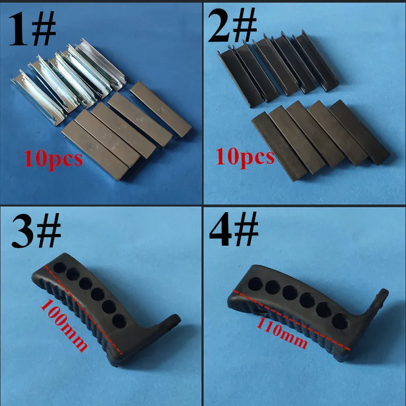 Расширенные резиновые отдачи Buttpad 10 шт. Пружинные стальные Mosin Nagant 7,62 X 54R 5 круглых зажимов для зачистки