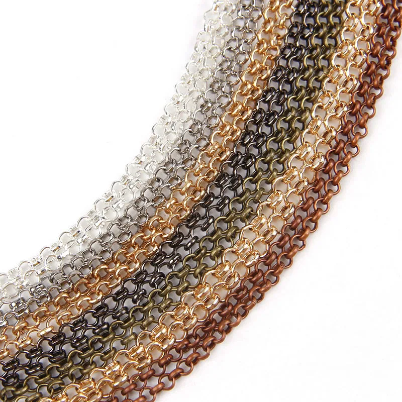 

5m/lot 3.8mm Metal Link O Chain Gold Color Bulk Necklace Chain Diy Jewelry Making Necklace Bracelets Material