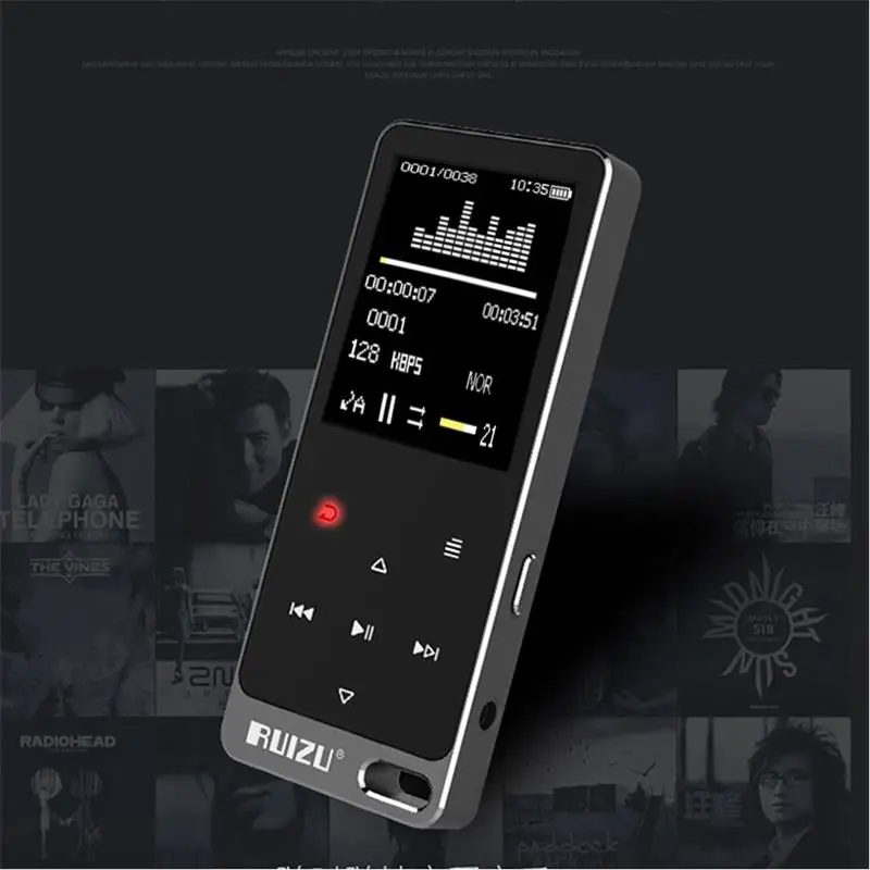 Ruizu X05S/X19 спортивный аудио мини Mp3 плеер Музыка Аудио Digita Hi-Fi экран Fm Flalc Usb 8 ГБ сенсорный ЖК-плеер Walkman