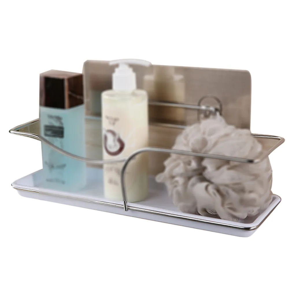 Присоска из нержавеющей стали органайзер для душа полка настенная Вакуумная