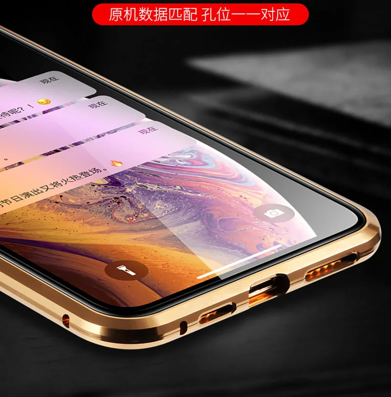 BFOLLOW передний и задний 3D стеклянный чехол для iPhone X XS/XR/XS Max Магнитный 360 Полный корпус алюминиевый металлический чехол Coque Fundas