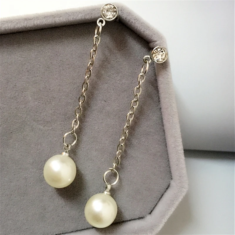 2018 Новые горячие модные серьги-гвоздики женские Bijoux имитация жемчуга покрытые