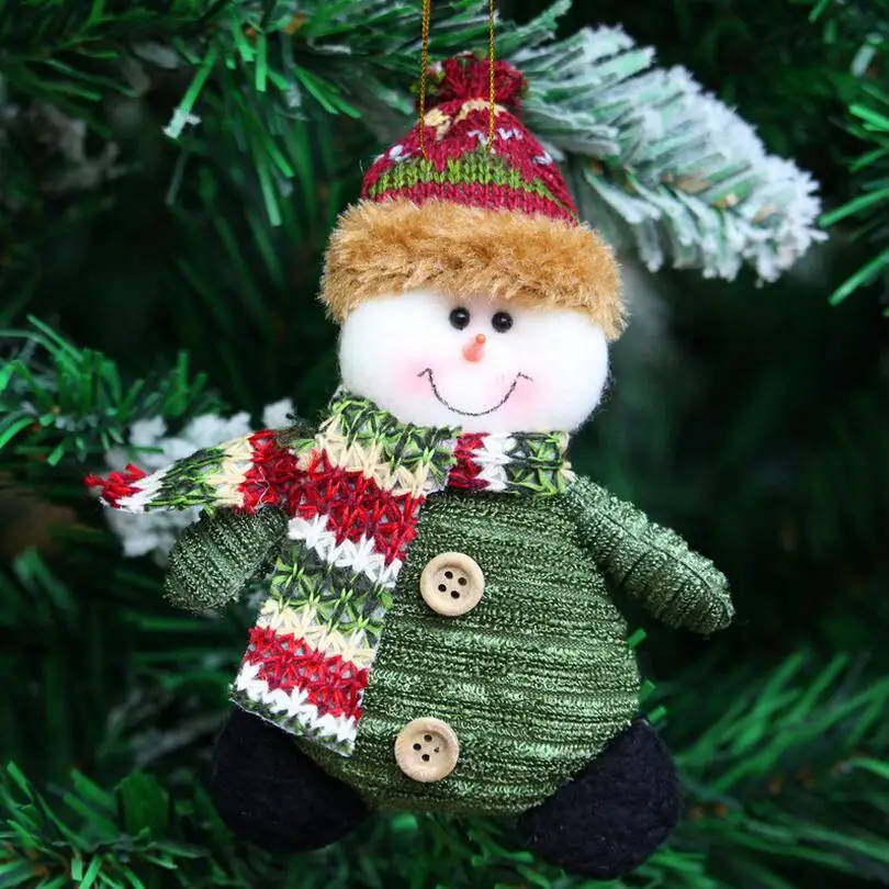 Новогодняя подвесная кукла небольшого размера в виде снеговика/Санты/оленя