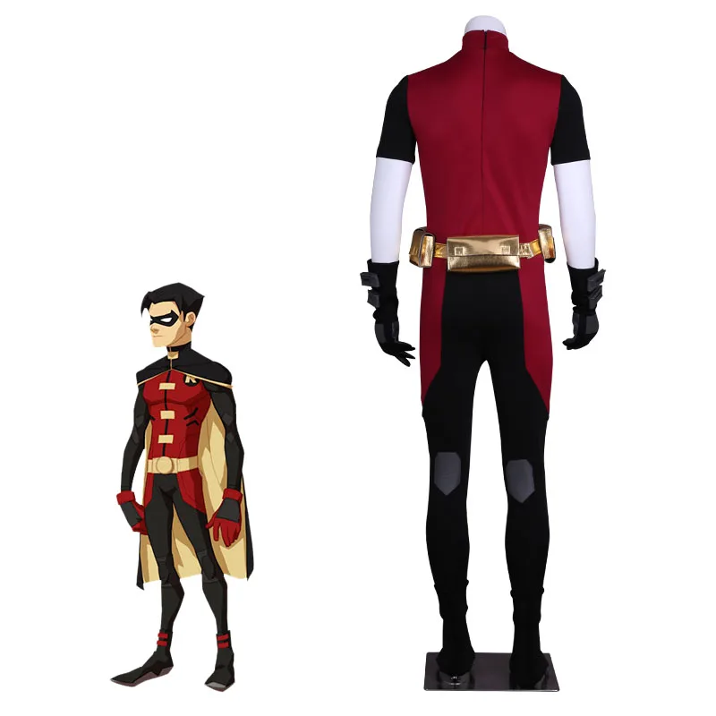 Teen titans junior justice league robin костюм в стиле косплей мужской комбинезон
