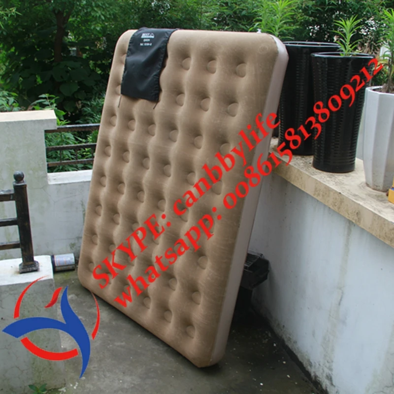 Двойной плюс портативный надувной матрас с сумкой для переноски кемпинга