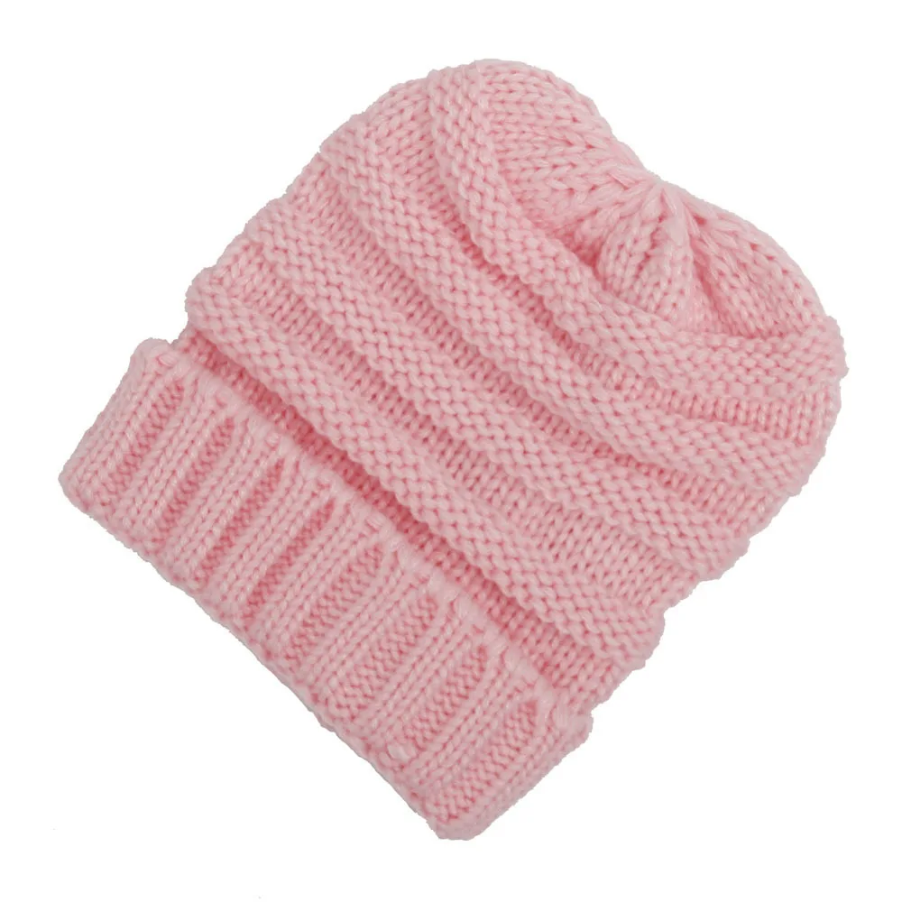 Autumn And Winter Children Outdoors Cap New Pattern Keep Warm Earmuffs Wool Knitting Hat Hand Knitted Beanie Solid color |