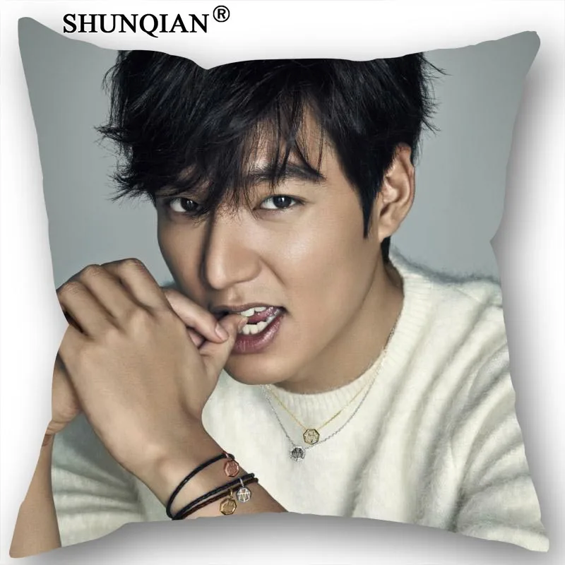 Горячая Распродажа наволочки на заказ Lee Min Ho 35x35 см односторонние чехлы подушки