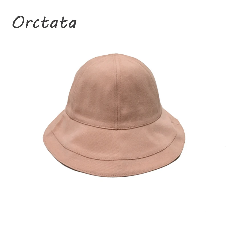 

Fashion Summer Soild Color Women Bucket Hat Chic Spring Autumn Outdoor Travel Cotton Dome Cap Hiking Protector Sun Hat 7 Colors