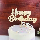 Топпер для торта, цветной, акриловый, топпер для торта С Днем Рождения