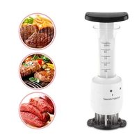 meat tenderizer needle 30 stainless steel3 injection needle pinhole blade and meat injector 3 oz marinade flavor00421