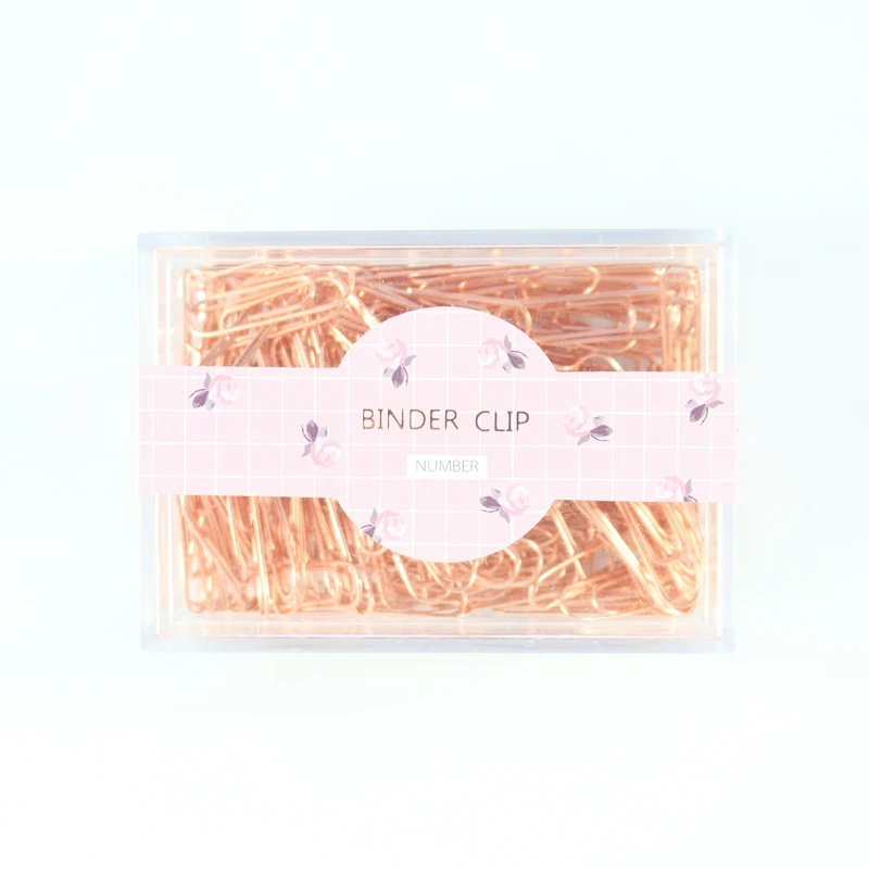 gold pink Domikee милый Золотой офисный школьный переплет, набор канцелярских принадлежностей, хороший студенческий документ, памятка, скрепки/закладки, 200 шт - Цвет: gold pink