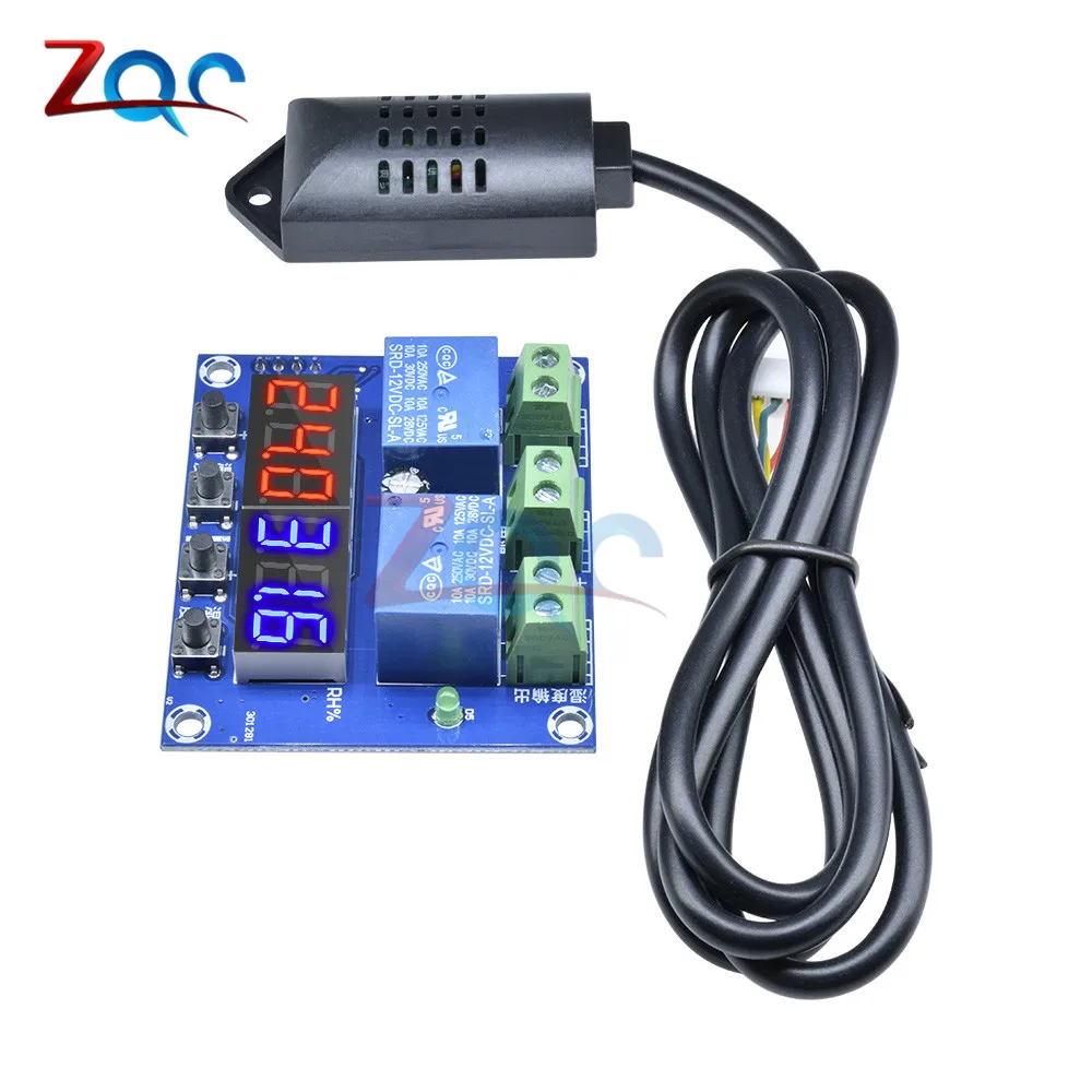 DC 12 В AC 110 В 220 В LED/LCD цифровой регулятор температуры и влажности Измеритель термостат гигрометр термометр гигрометр Отопление