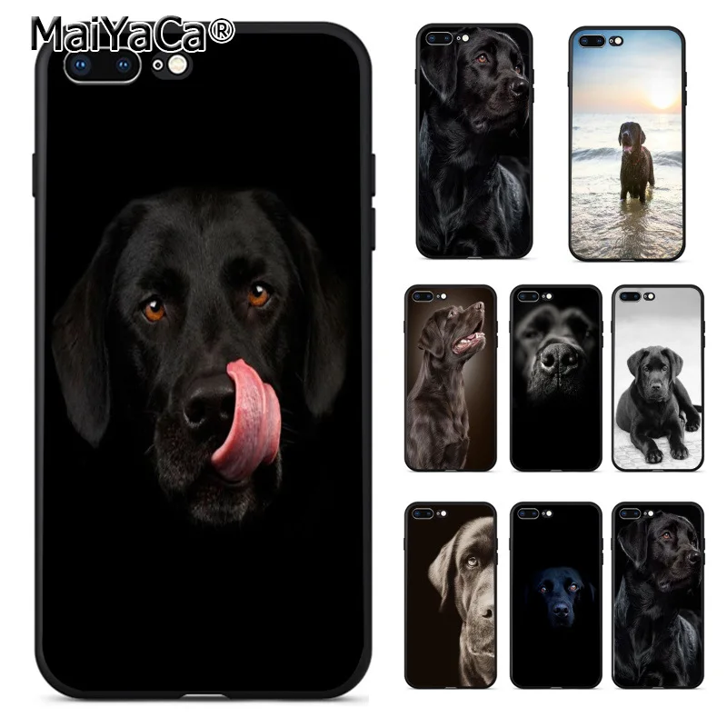 

Black Lab Labrador puppy Dog Coque Shell Phone Case for iphone 12 11 Pro 8 7 6 6S Plus X 5 5S SE Cover XS XR XSMAX