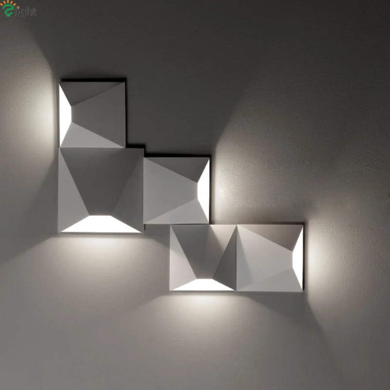 

Nordic DIY Led Wall Lamp Bedroom Geometry Metal Led Wall Lights Living Room Led Wall Light Fixtures Corridor Led Wall Sconce