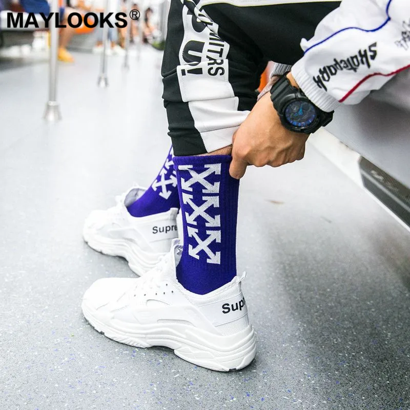 Maylooks хлопок прилив мужской хип хоп мода обувь для влюбленных уличный