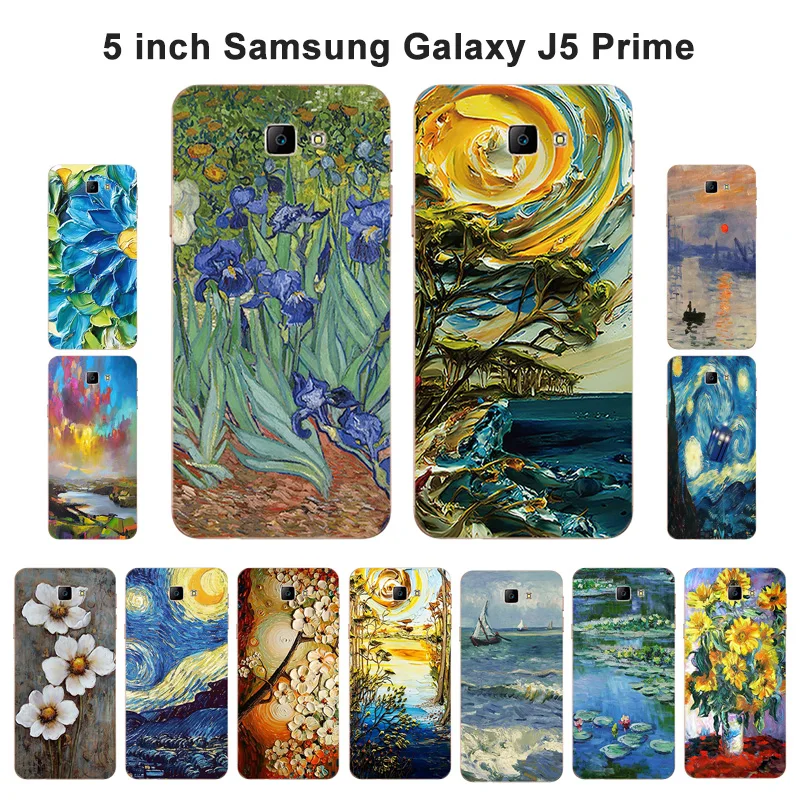 Чехол для Samsung Galaxy J5 Prime on5 2016 силиконовый мягкий чехол из ТПУ с масляной росписью 5