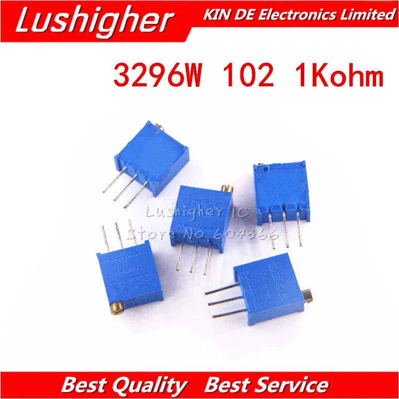 10 шт. 3296W-1-102LF 3296W 102 1K Ohm 3296W-1-102 3296W-102 W102 Триммер Потенциометр | Электронные