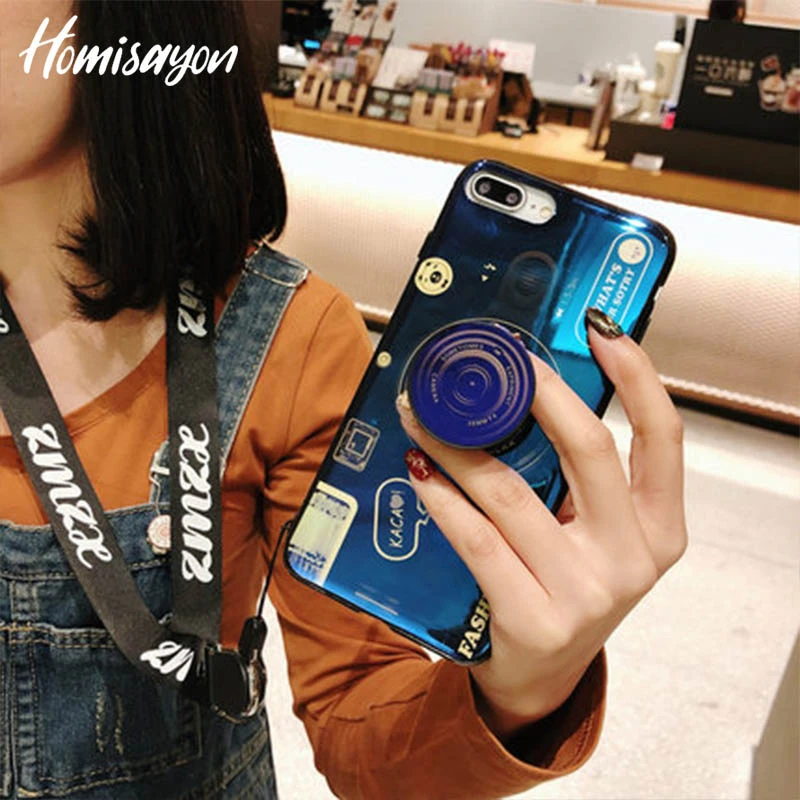 HOMISAYON Телефон чехол для iPhone 7 6 S 8 X XS Max Plus 10 силиконовый милый держатель камеры |