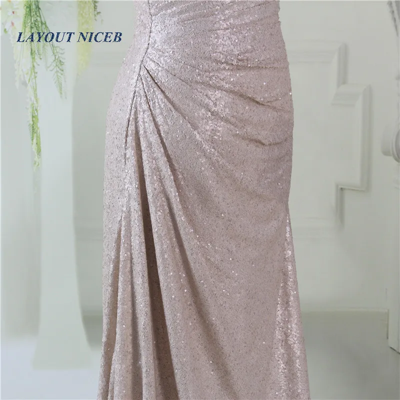 Модные блестка украшение длинные платья подружек невесты Мода линия Милая