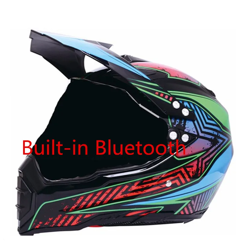 star-dark Лидер продаж, bluetooth, внедорожные шлемы для горных гонок, полный шлем для лица, moto rcycle moto cross casco casque capacete - Цвет: star-dark