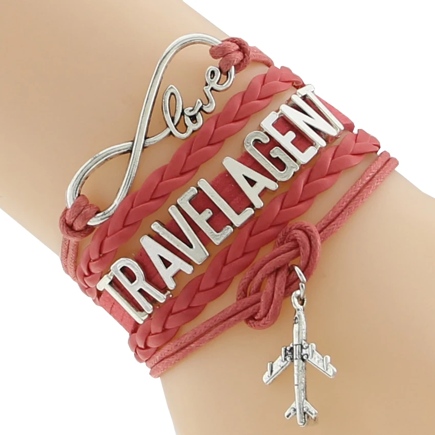 2016 новая мода Бесконечность Любовь Путешествия браслеты браслет ручной работы