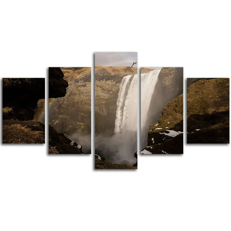 Mingting-5 Панель Холст Wall Art воды осень пейзаж Картина современного дома Декор для