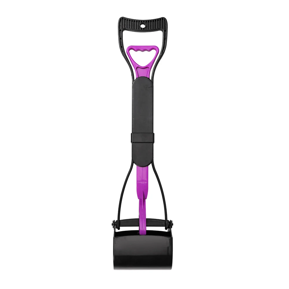 Фиолетовый Длинная ручка Pet Pooper Scooper захват, совок для уборки собачьих экскрементов для уборки животных мешки для мусора для собак, щенков, кошек инструменты для уборки отходов на открытом воздухе - Цвет: Фиолетовый