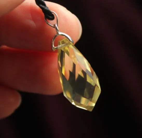 Цитрин натуральный кварцевый подвеска Маятник из хрусталя серебряная Исцеление