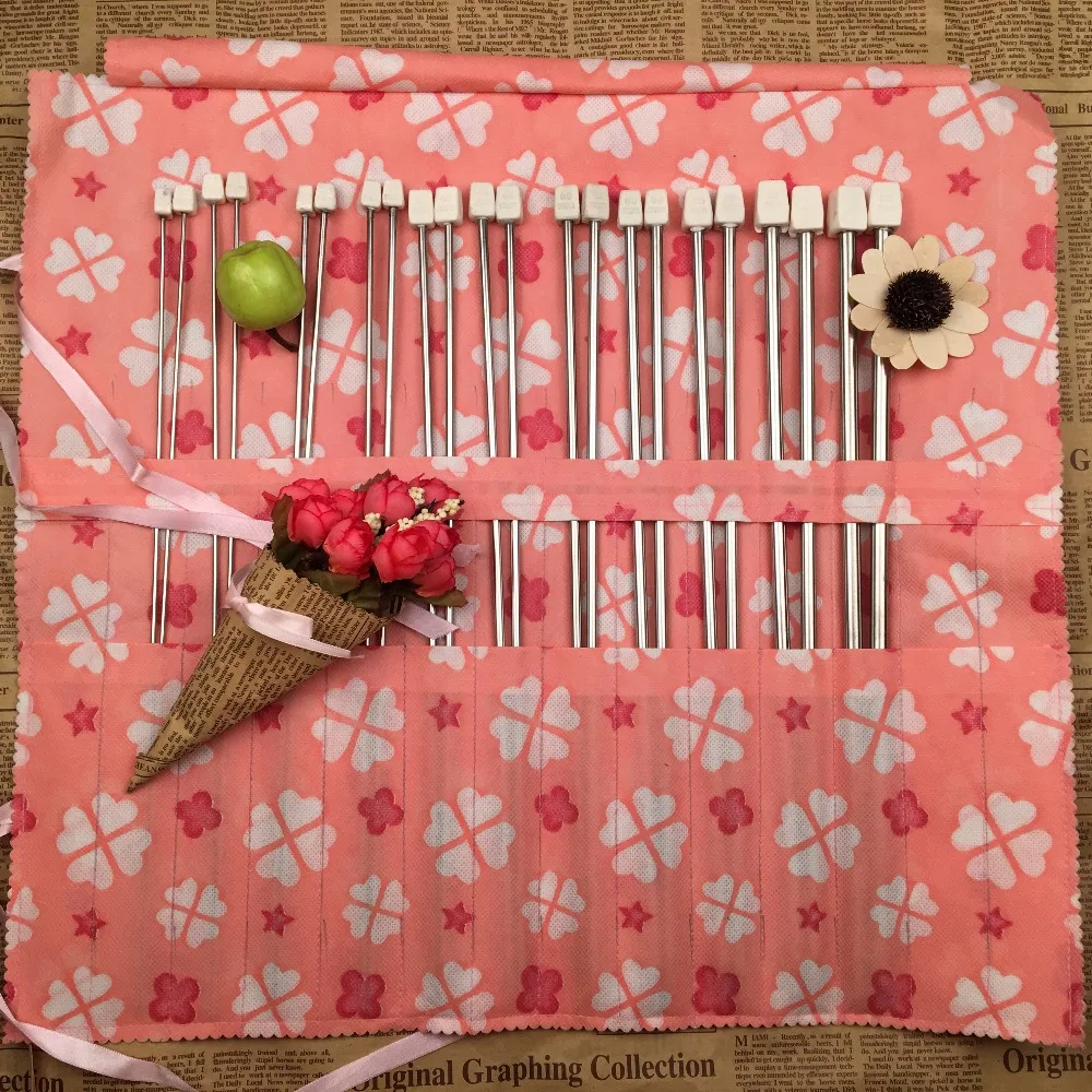 22 шт./компл. 35 см из нержавеющей стали одной вязальные спицы вязаный крючком