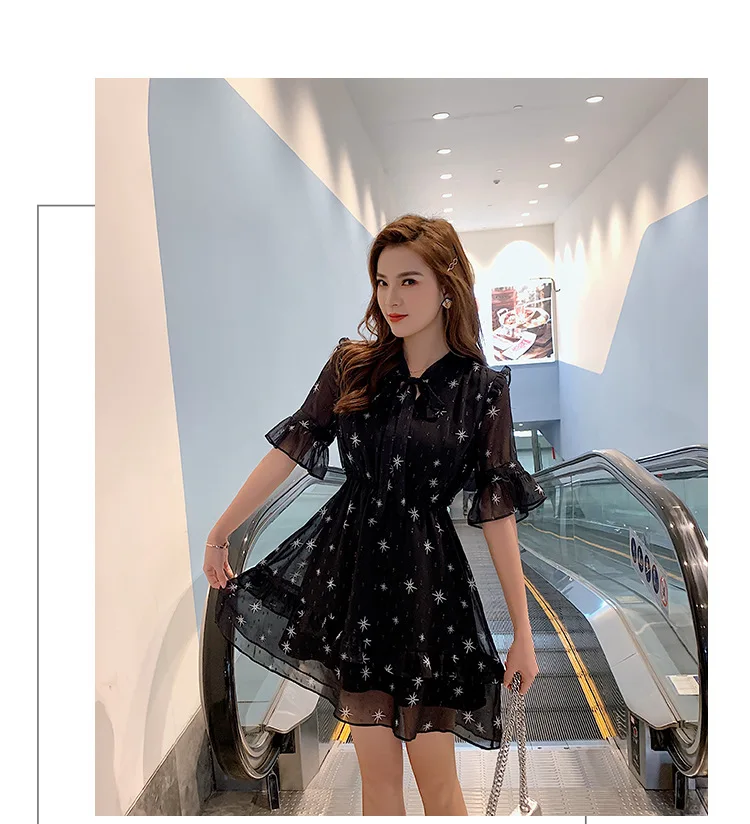 Французский нишу звезды платье с цветочным рисунком женские 2020 новых малых