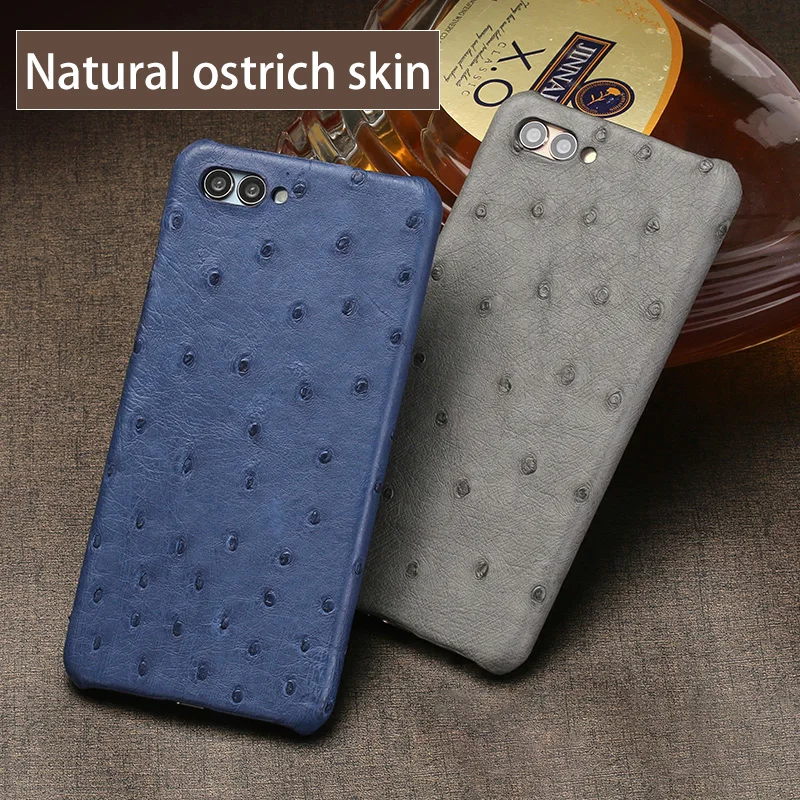 

Luxury Genuine leather Phone Case For Huawei Nova 2s case Really Ostrich skin back cover For Mate 9 10 Pro P10 20 Plus cases
