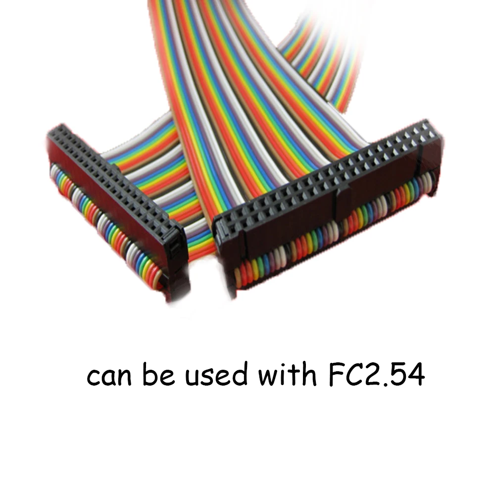 Плоский Цветной Радужный многоцветный ленточный кабель 28 AWG 10M 300V 50 pin цветной IDC