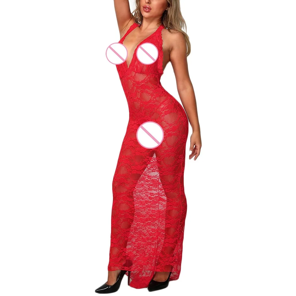 Snowshine YL3 сексуальные женские прозрачные кружевные Длинные платья Babydoll нижнее белье с длинными рукавами ночная рубашка