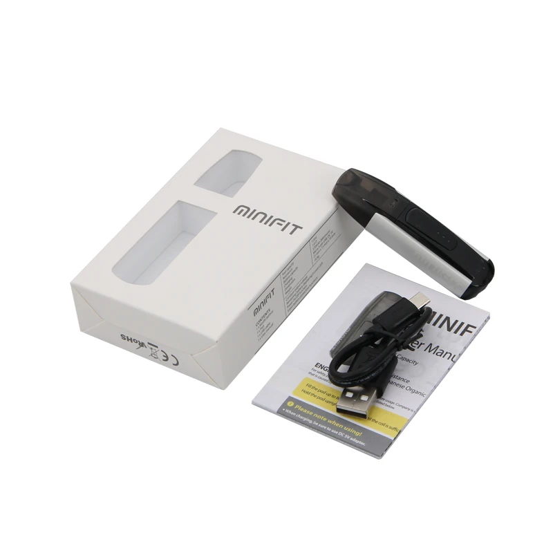 Justfog Minifit Pod Комплект с аккумулятором 370 мАч и емкостью 1,5 мл электронная сигарета Vape ручка все в одном испаритель