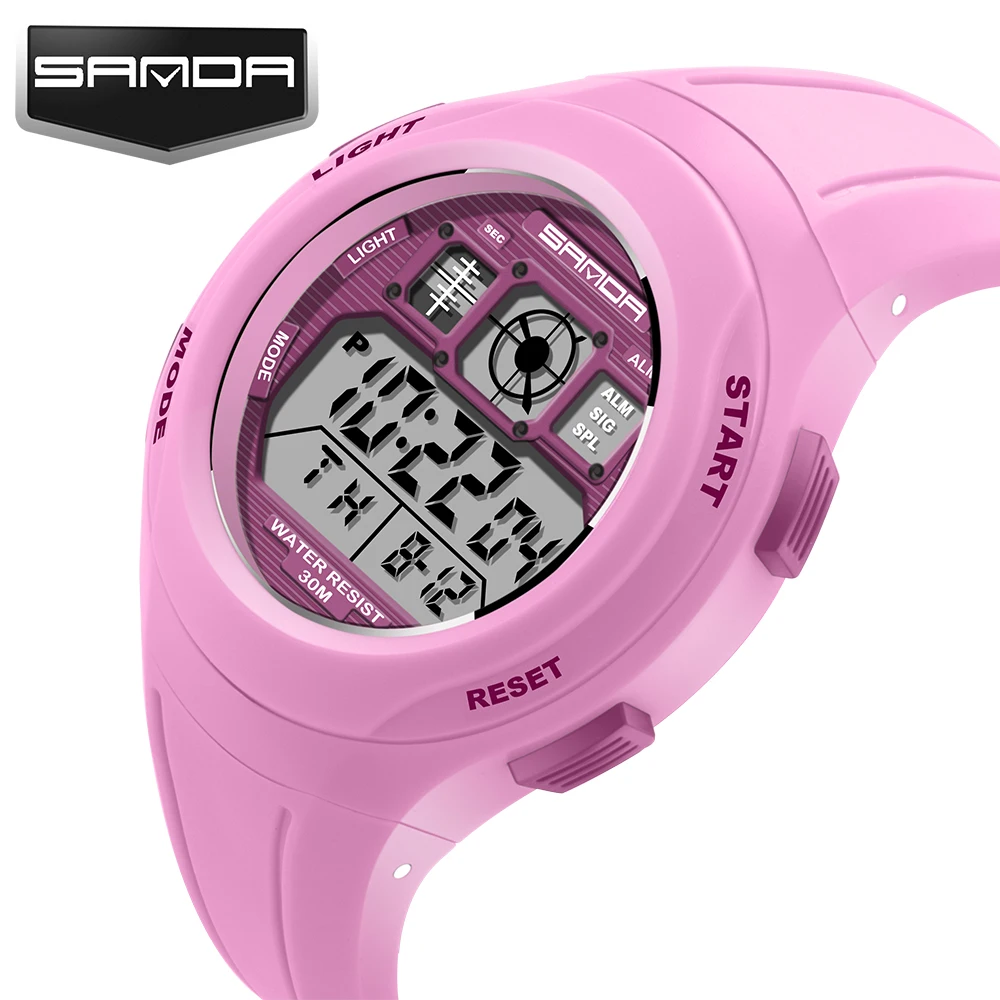 SANDA Top Brand Digital Kids Watch Sport LED Electronic Kid Wristwatch Children Clock Rubber Band Sports Montre Enfant | Наручные часы