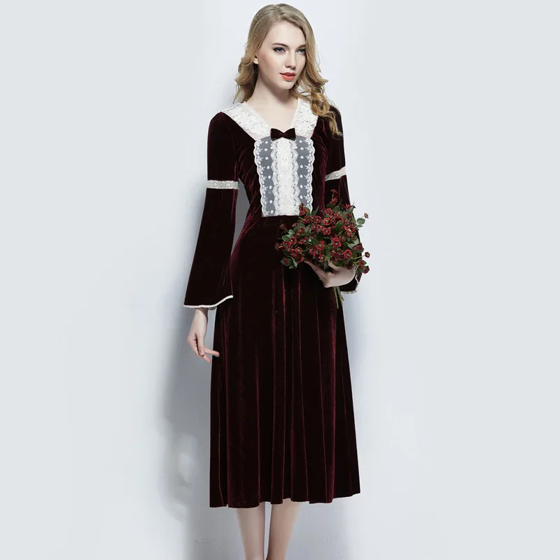 

Высокое качество зима Для женщин Удобные Полиэстер принцессы Ночная Рубашка Royal Ночная рубашка Дамы пижамы платья vestidos og1801