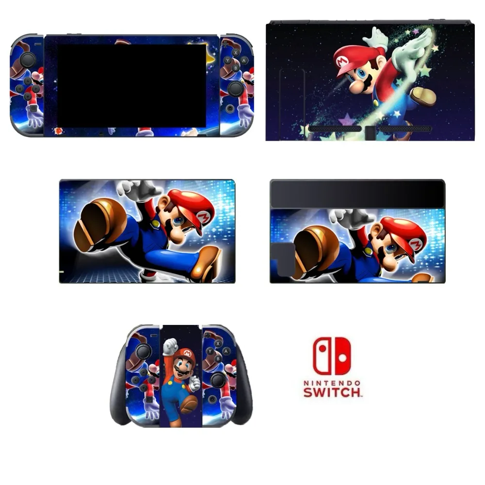 Супер MARI0 картинг Виниловая наклейка для кожи Защитная Для Nintendo переключатель