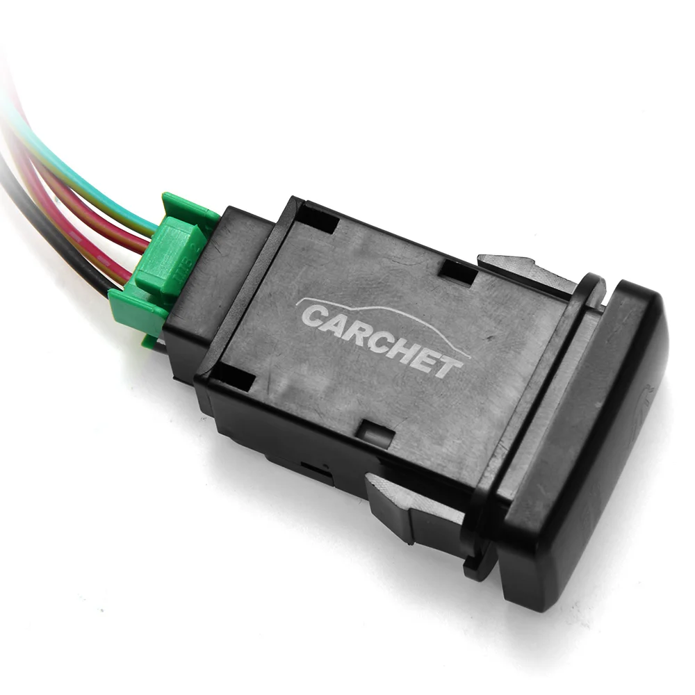CARCHET Driving Lights Switch for Toyota LED Push with Connector Wire Kit- Laser DRIVING LIGHTS Symbol -Green |