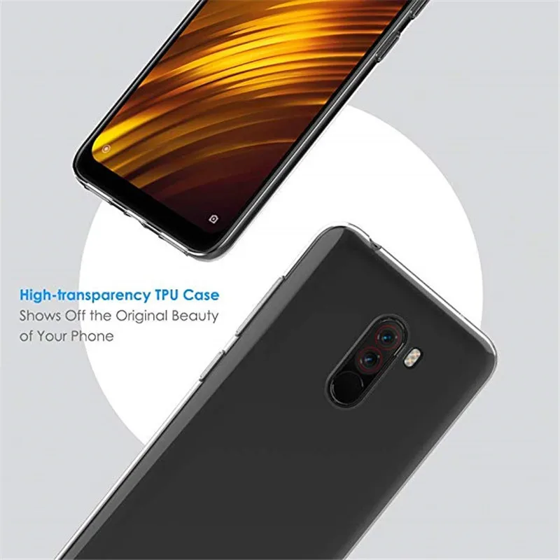 Мягкий прозрачный ТПУ силиконовый чехол для Xiaomi Pocophone F1 задняя крышка 6 18 дюймов