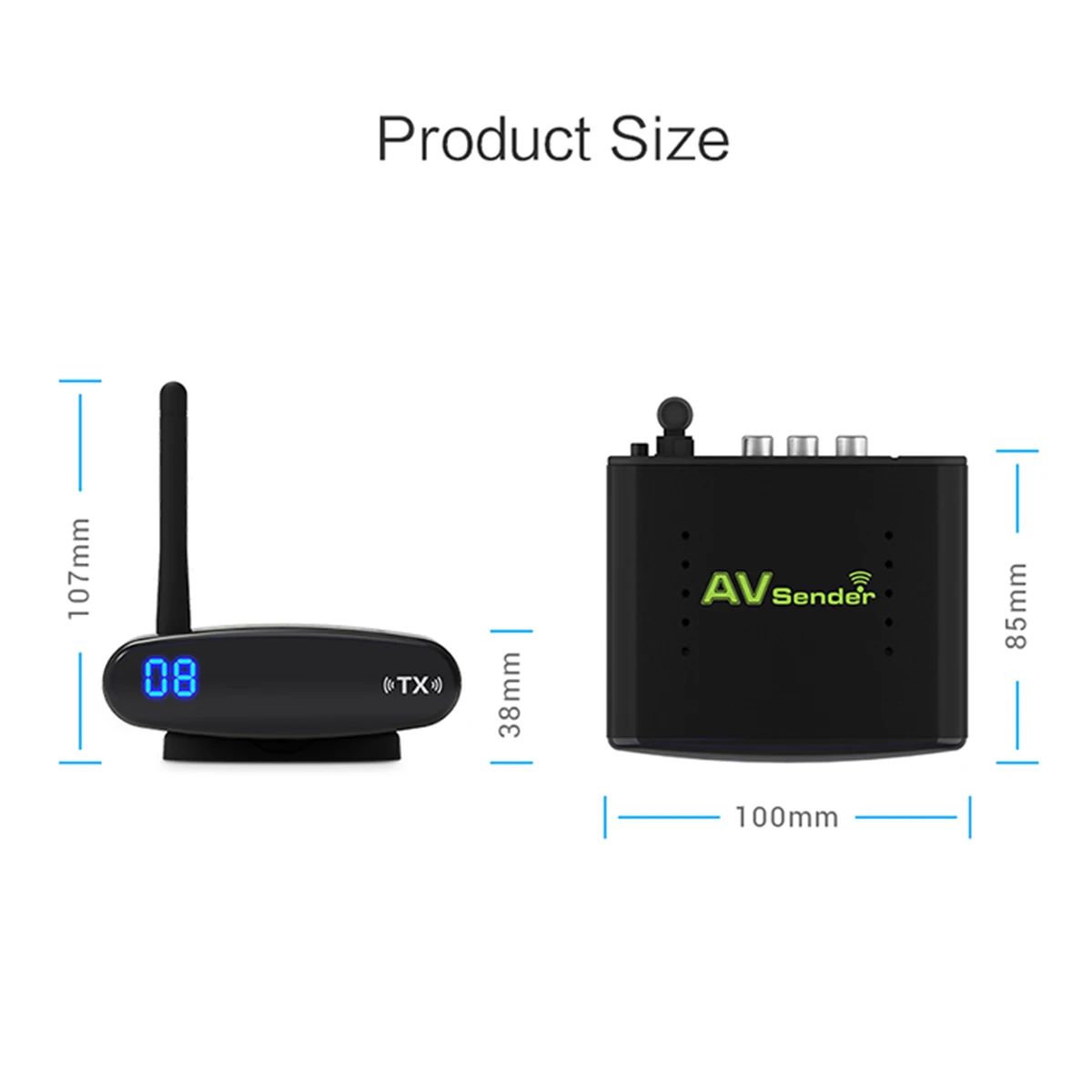 PAT-335 100 M 2,4G Smart set top box Sharing устройство беспроводной комплект передатчика Top Box 50 дБ/мин AV Аудио Видео ранмиттер получить