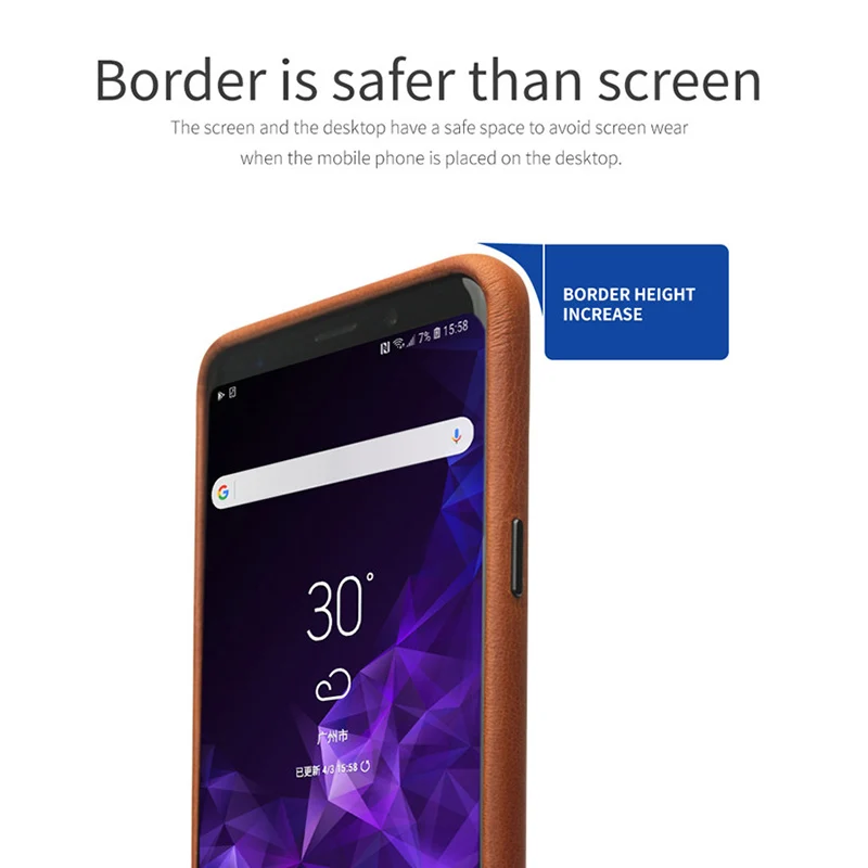QIALINO, ультра тонкий чехол из натуральной кожи для samsung Galaxy S9, модная роскошная сумка, чехол для телефона samsung S9 Plus