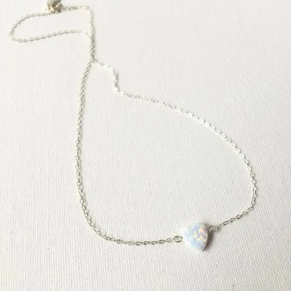 Silver Plated Новинка, золотая, серебряная цепочка, опал, любовь, сердце, ожерелье для женщин, чокер, ожерелье, s подвески, чокер, колье, femme collane ketting - Окраска металла: Silver Plated
