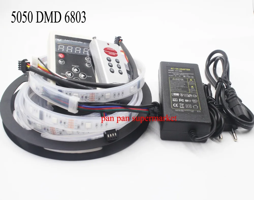 5 м 6803 IC модель 5050 цифровая RGB лента волшебный цвет трубка водонепроницаемая IP67 +