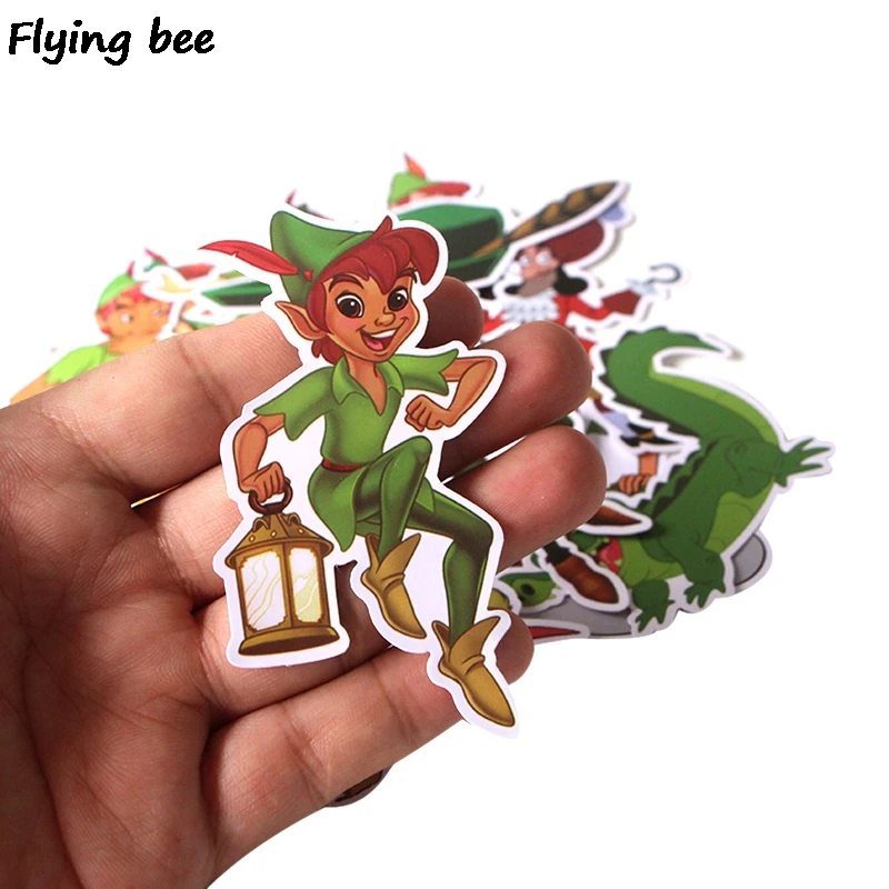 Flyingbee 19 шт. Питер Пэн мультфильмы стикер водонепроницаемый Скрапбукинг для телефона багаж ноутбук велосипед гитарная надпись наклейка s X0284
