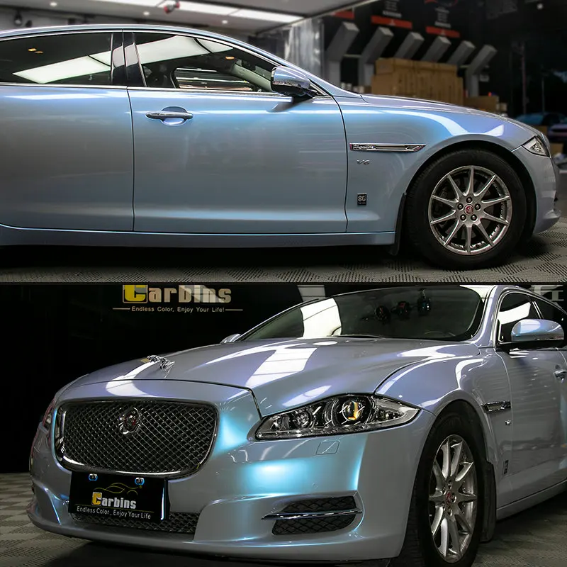 CARBINS Film Magic Candy Gray Blue Car Wrap Sticker Masareti Custom Color |