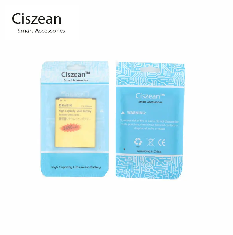 Золотой аккумулятор Ciszean 1x2450 мАч EB425161LU для Galaxy S3 SIII MINI I699 S7562 S9920 I8190 I8160 S7560 J1 Mini J1Mini