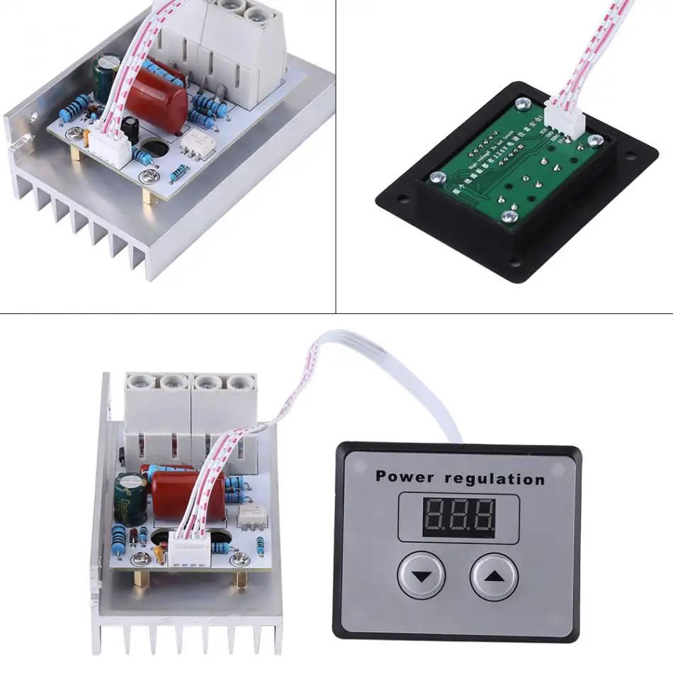 AC 220V 10000W Контроллер SCR цифровой регулятор напряжения регулятор скорости Диммер термостат