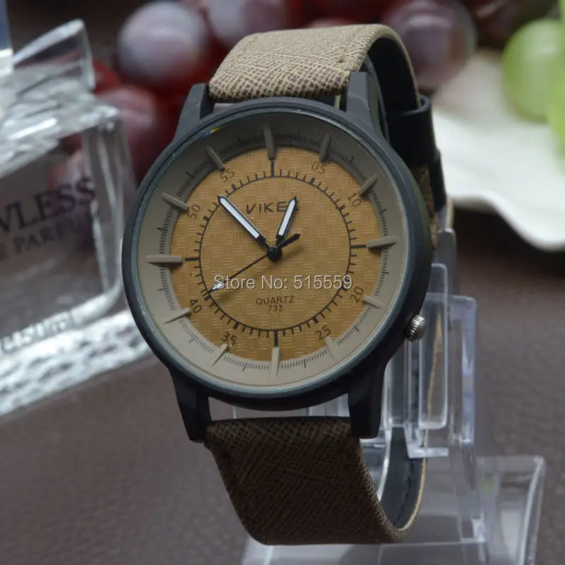 Новое поступление Лидер продаж Модные Повседневное Часы vikec кожаный ремешок
