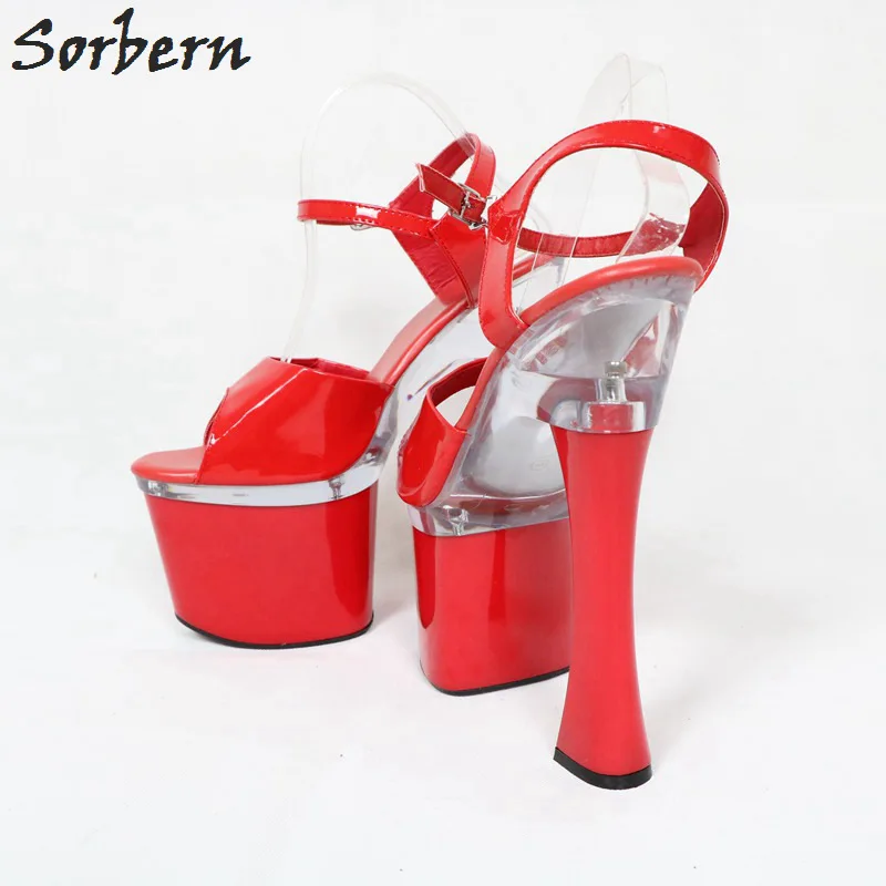 Женские сандалии из лакированной кожи на высоком каблуке 18 см 8 см|sandal shoes|party